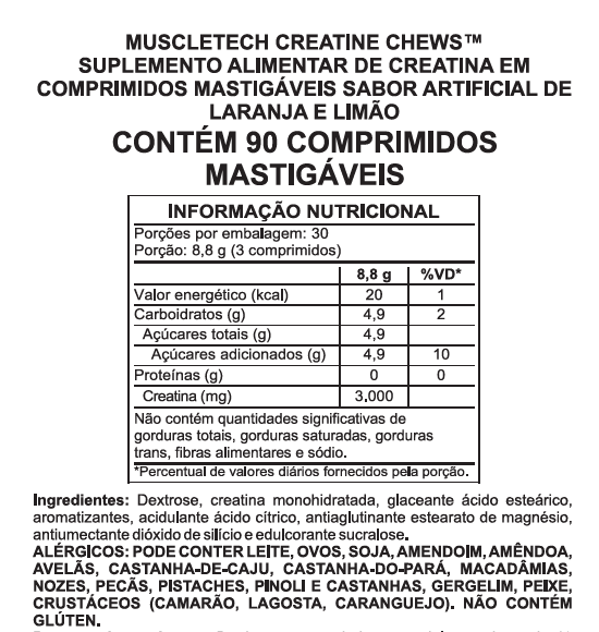 Creatina Creapure Mastigável Citrus Burst
