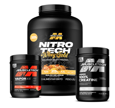 Whey Gold 2lb + Creatina 400g + Vapor X5